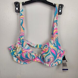 California Waves Junior Underwire Bikini Top‎ Swimsuit Swim Modern  Size XL NWT